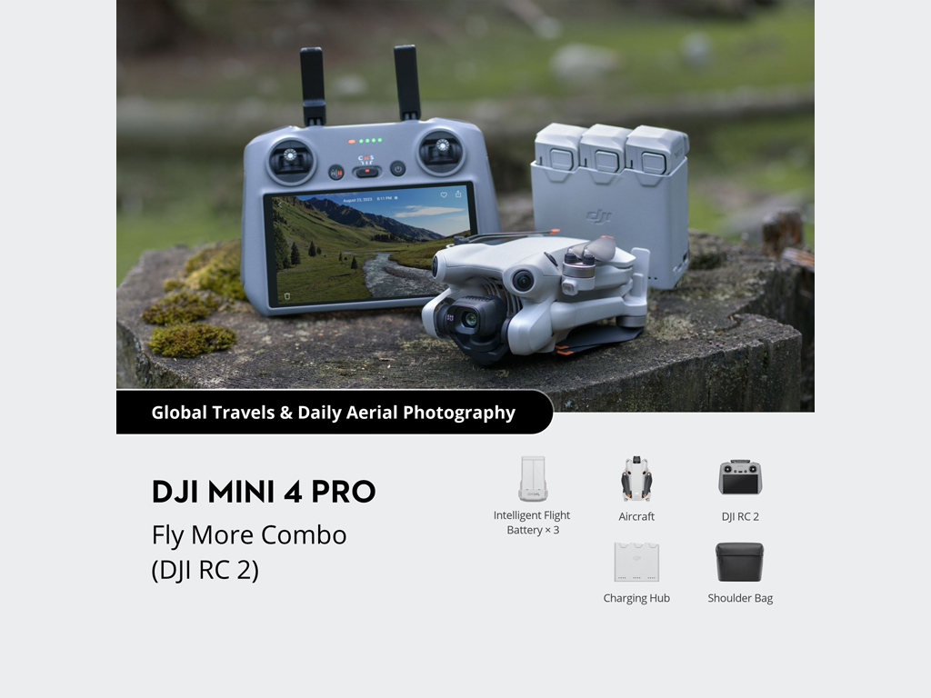 DJI Mini 4 Pro FMC (DJI RC 2)Ispod 249g,4K/60fps HDR pravo-vertikalno snimanje,Prepoznavanje prepre