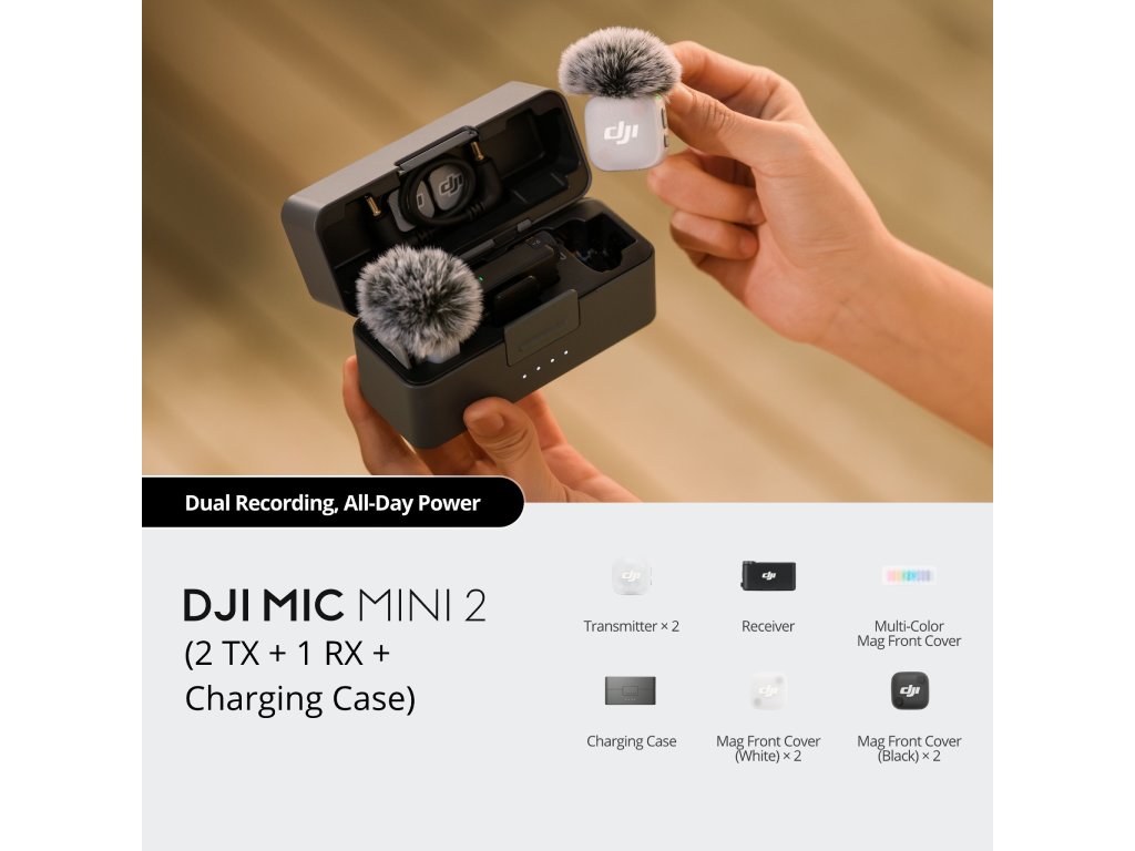 DJI Mic Mini 2 (2 TX+1 RX+ Charging Case)