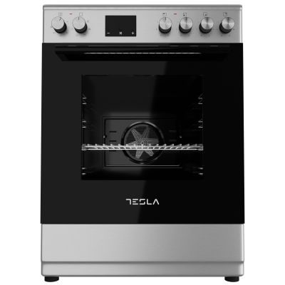 Tesla WG Šporet TESLA CV6400SX staklokeramika/A/56L/ventilator/83x60x60cm/inox