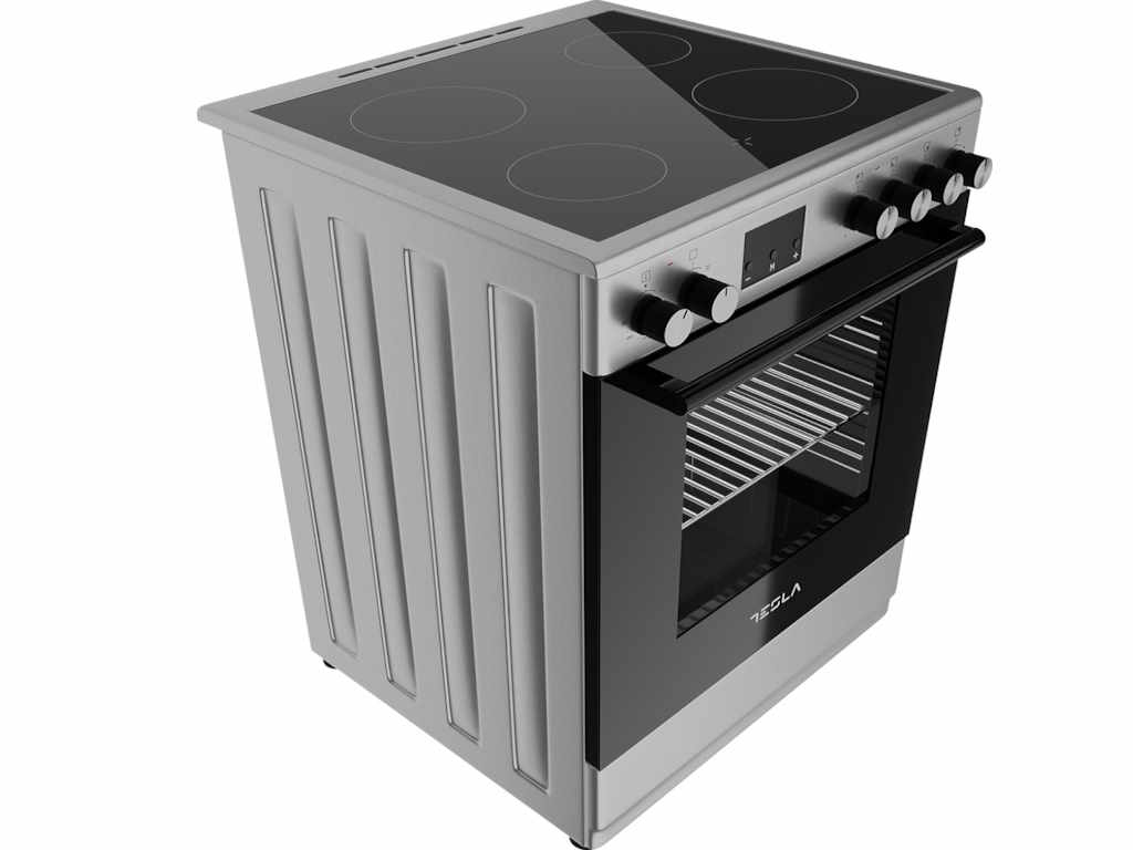 Tesla WG Šporet TESLA CV6490SX staklokeramika/A/80L/ventilator/83x60x60cm/inox