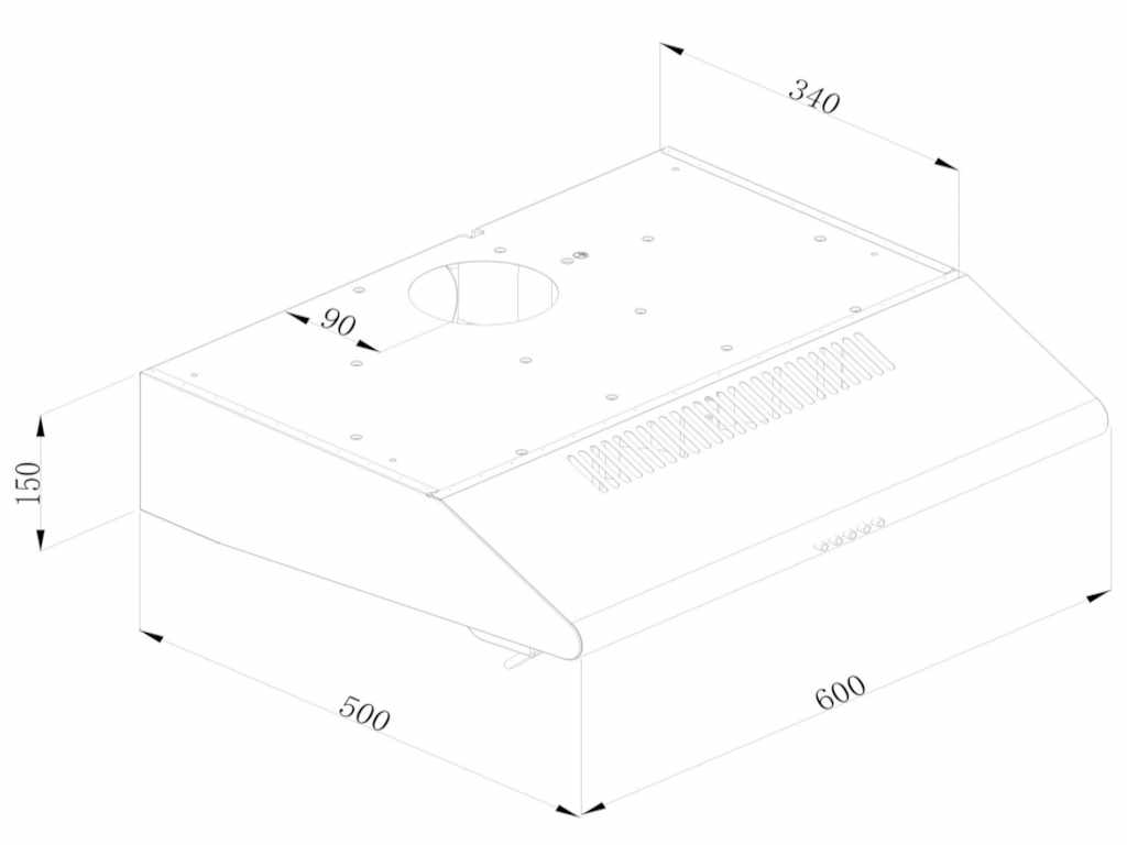 Aspirator TESLA DB600AB/60cm/350m3/h/crna