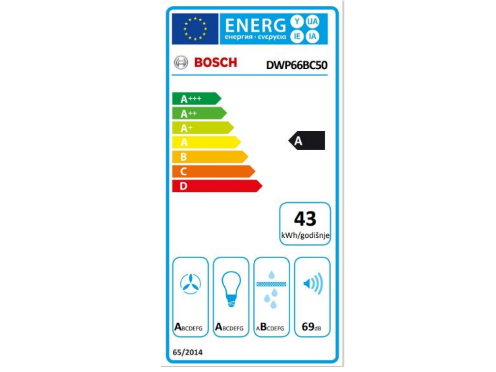 Aspirator BOSCH DWP66BC50/Serija 2/zidni/60cm/inox