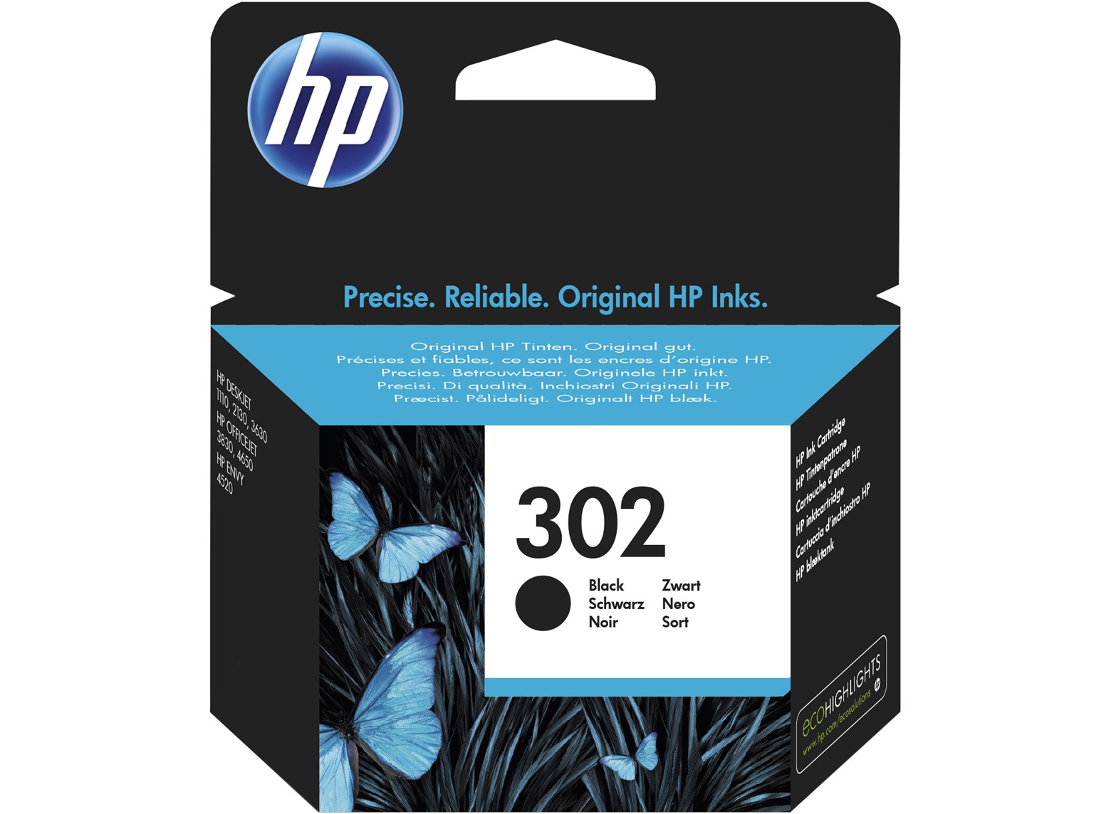 HP Tinta F6U66AE Black 302