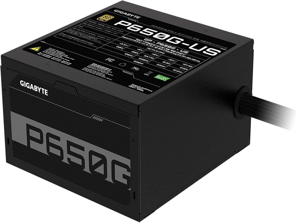 Gigabyte PSU P650W PCIe 5.1 80+ Gold, ATX 3.1, silent fan 650w