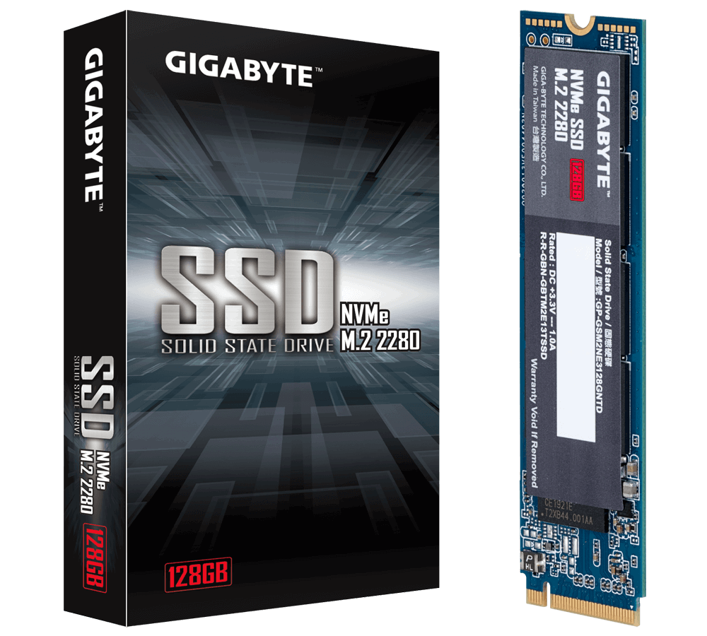 GIGABYTE M.2 PCIe SSD 128GB NVMe
