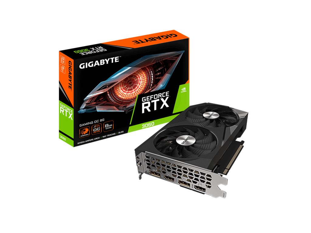 Gigabyte VGA RTX 3060 Gam OC8GB GDDR6 128GB; 2xDP, 2xHDMI;