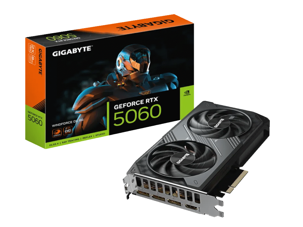 Gigabyte VGA 5060 Windforce OC 8GB GDDR7, 128-bit, 3x DP, 1x HDMI