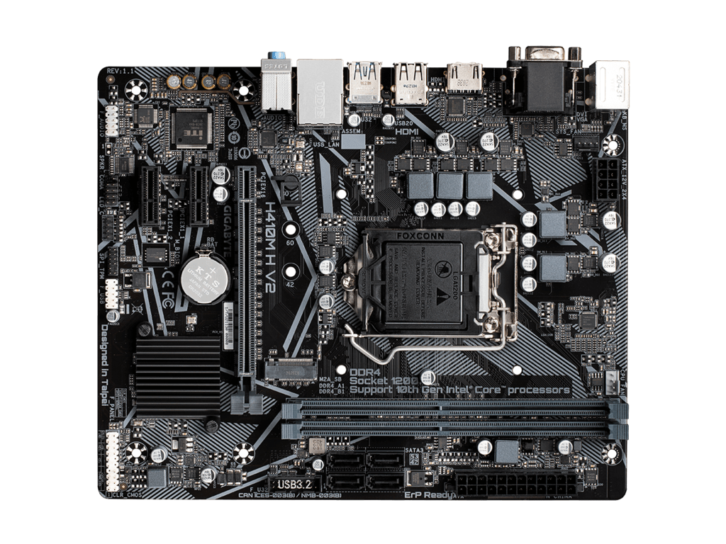 Gigabyte MB H410M H V2;LGA1200; 2xDDR4; M.2, 4xSATA6xUSB; VGA, HDMI; mATX