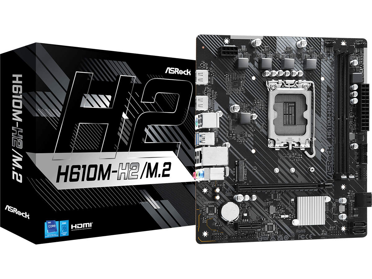 ASROCK MB H610M-H2/M.22xDDR4, M.2, 4xSATA, 2xHDMImicroATX