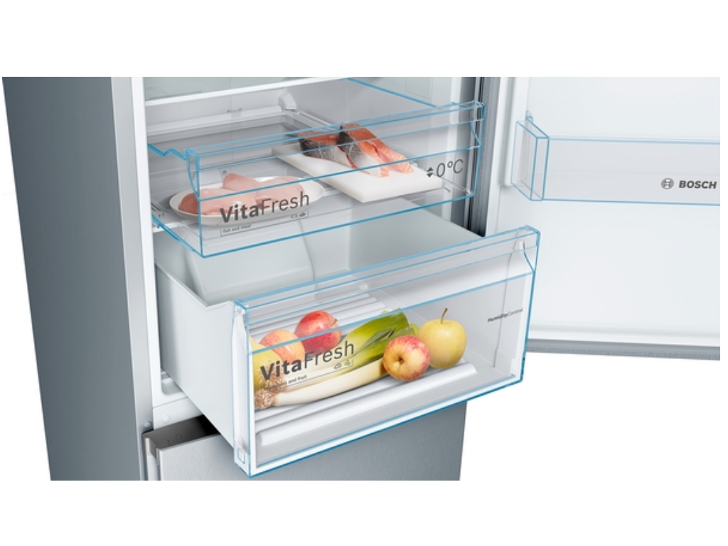 BOSCH Samostojeći Serie 4|No Frost, 203 X 60, INOX H:279L, Z:86L, 203CM, 39dB,