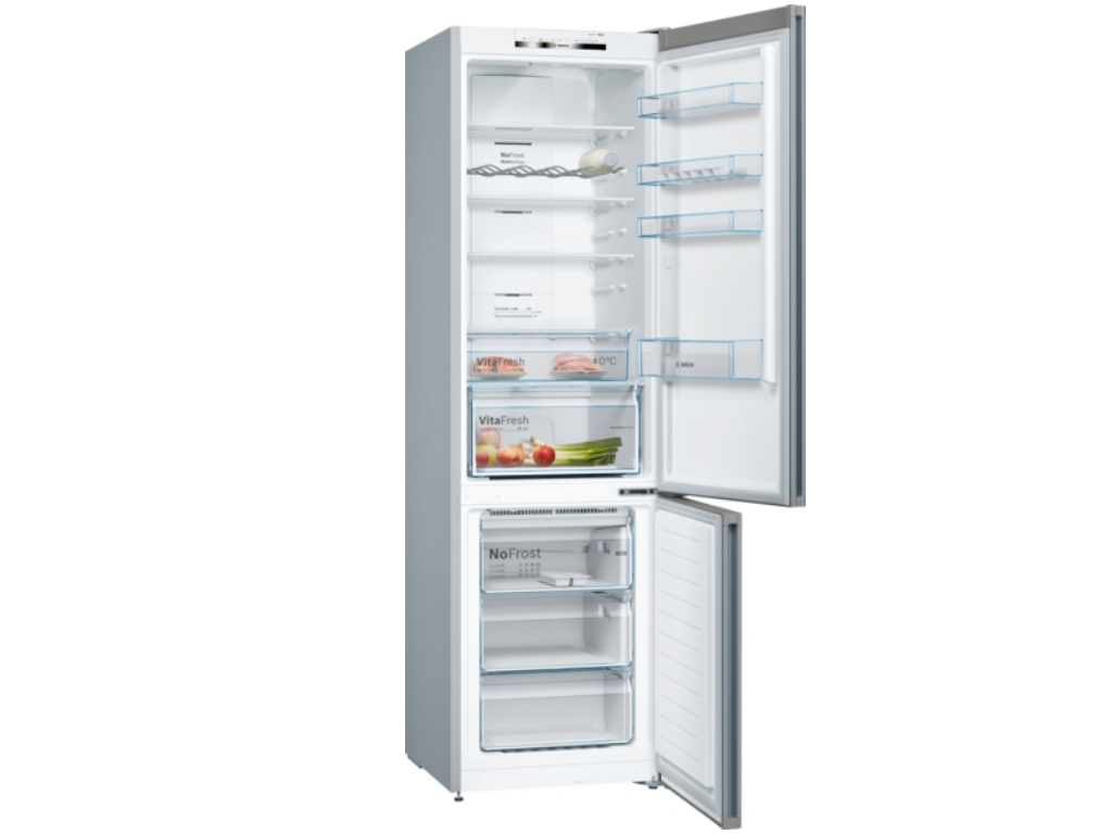 BOSCH Samostojeći Serie 4|No Frost, 203 X 60, INOX H:279L, Z:86L, 203CM, 39dB,