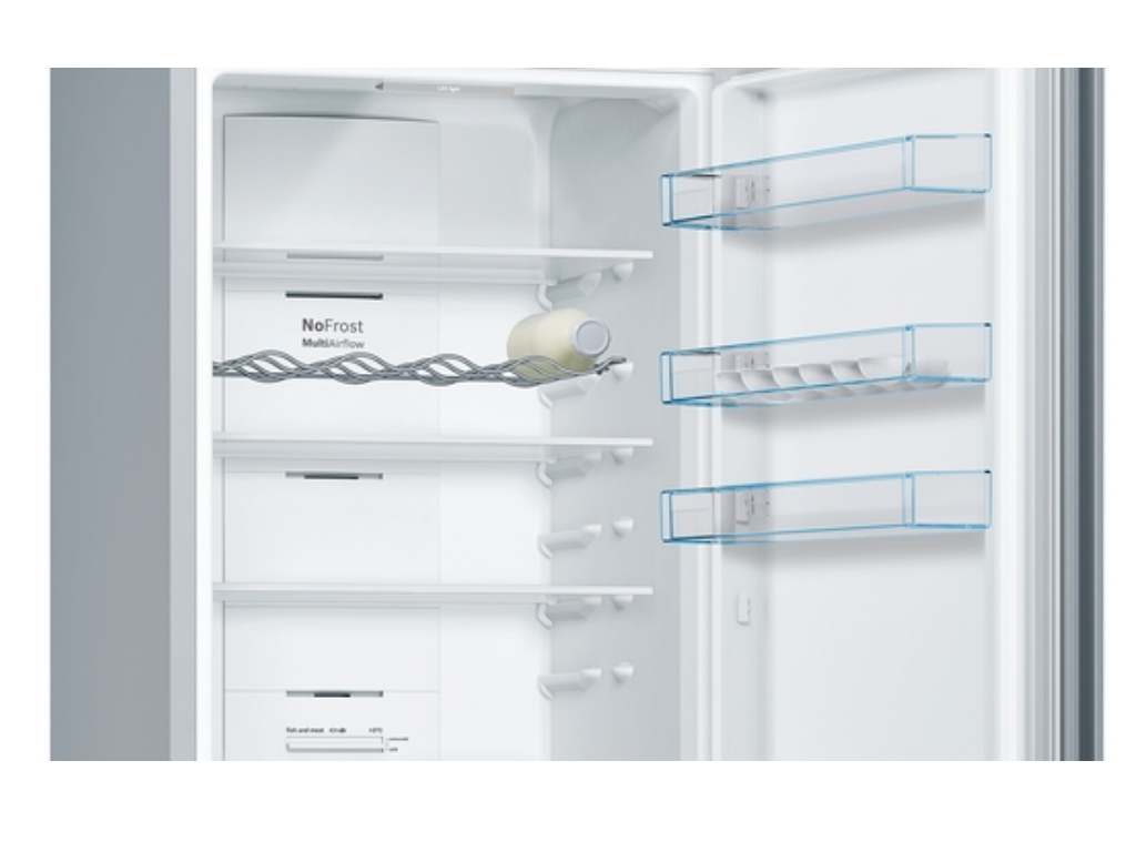 BOSCH Samostojeći Serie 4|No Frost, 203 X 60, INOX H:279L, Z:86L, 203CM, 39dB,