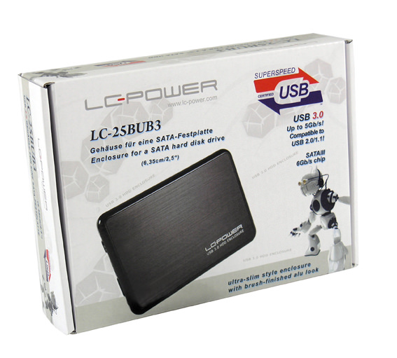 LC-Power LC-25BUB3 Enclosure2.5" USB 3.0,ultra slim