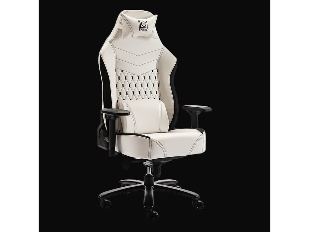 LC-Power Gaming Chair White/Black XL size Adjustable armrests, do 180kg