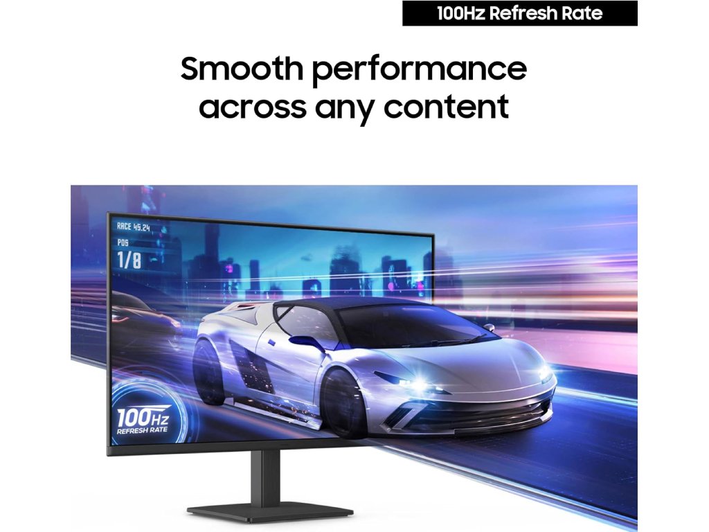 Samsung 24" FHD Essential MonIPS, 1920x1080, 1000:1, 100Hz5ms, 250cd, VGA, HDMI, Tilt