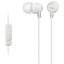 Sony slušalice EX-15 bijelein-ear, mikrofon
