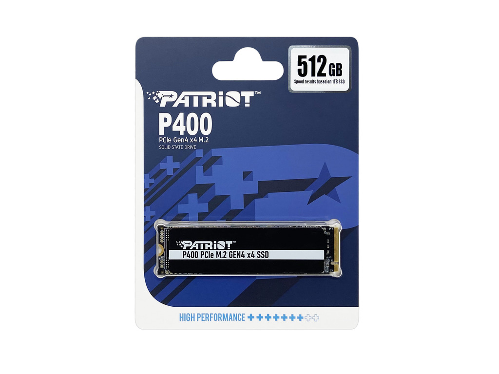 Patriot SSD 512GB, M.24,900/4,400MB/s. Gen 4x4PCIe, NVMe 1.3, P400, PS5 compatible