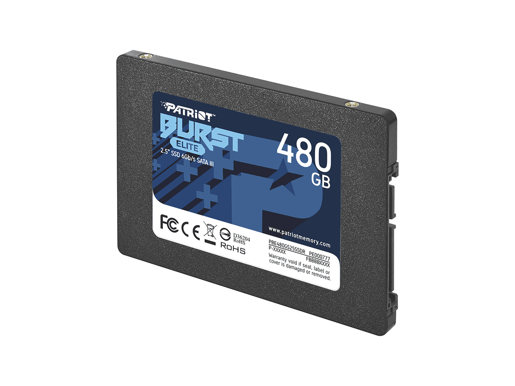 Patriot SSD 480GB 2.5"SATA3, Burst Eliteup to R/W : 450/320MB/s;