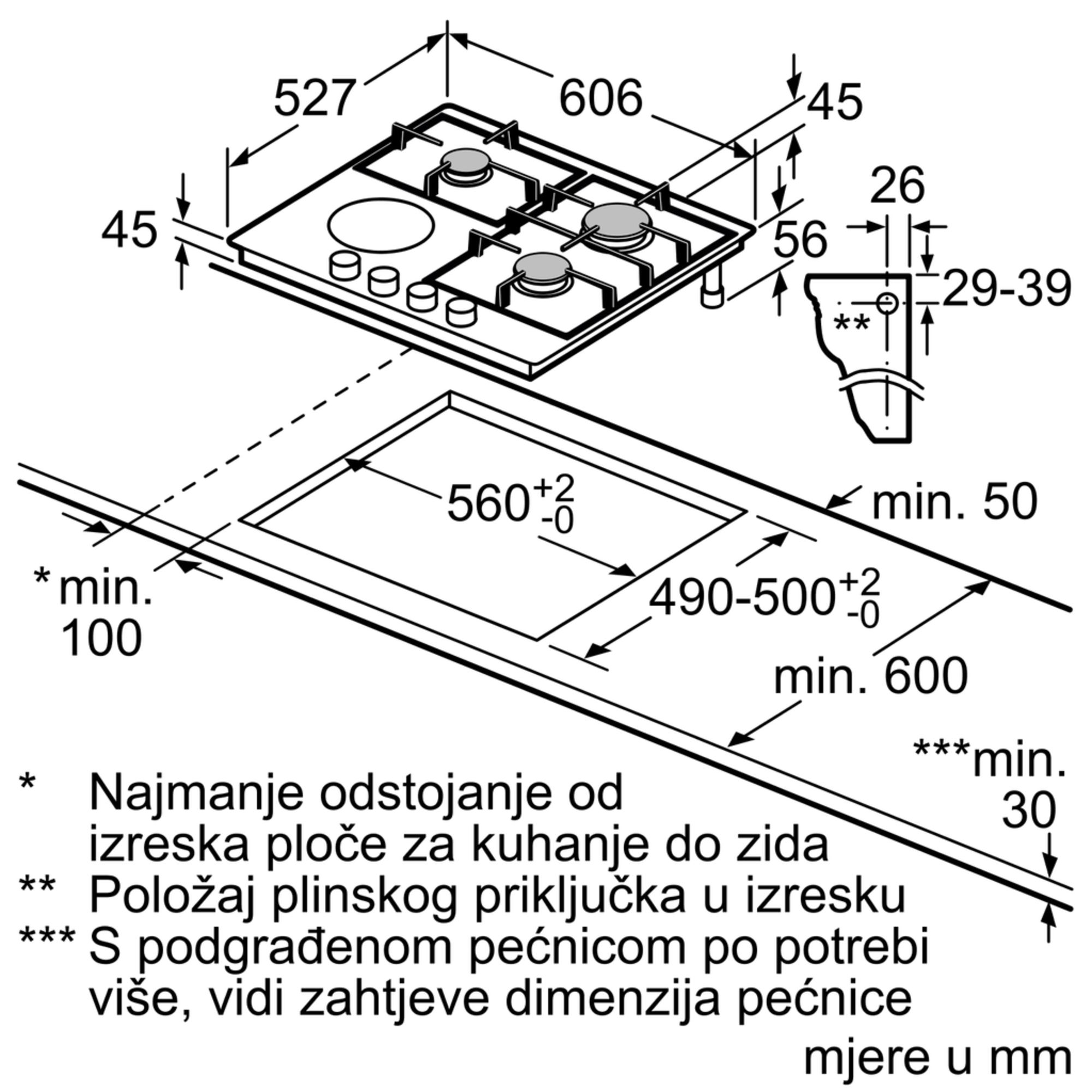 BOSCH  Kombinovana ploča 3/1Serie 8|FLAME SELECT ventil