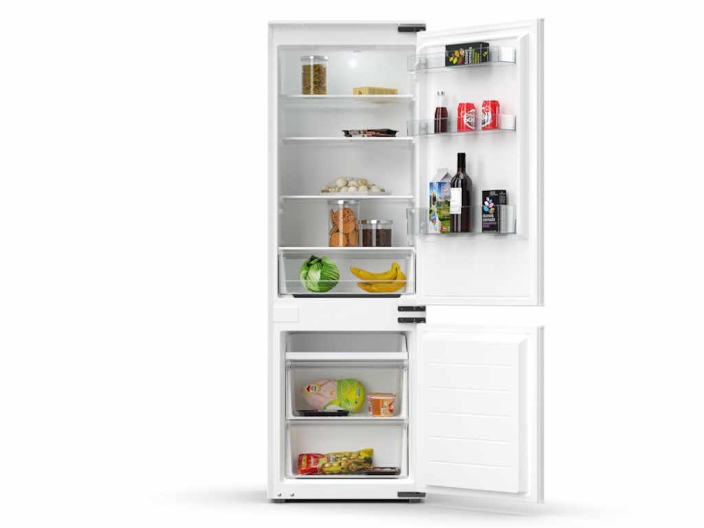 Tesla Frižider RI2500HE ugradni/dvoje vrata/rucno otapanje/F/179L+70L/54x54x178cm/bela