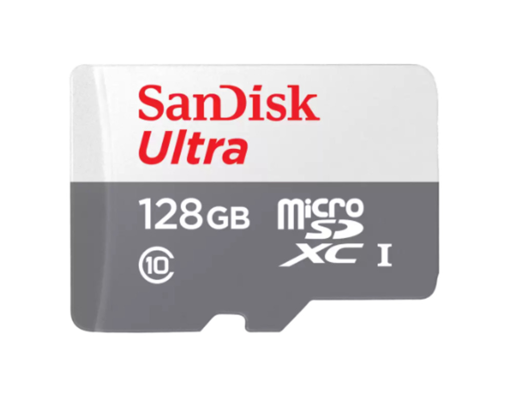 SanDisk Micro SD 128GB Ultra, 100MB/s A2+ SD adapter