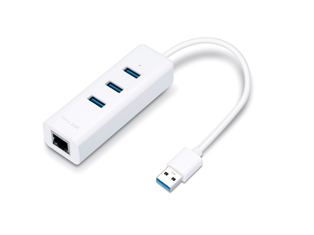 TP-Link Adapter  UE330 USB 3.0 to RJ-45 Gigabit Ethernet Network/1x LAN/3x USB 3.0 Hub