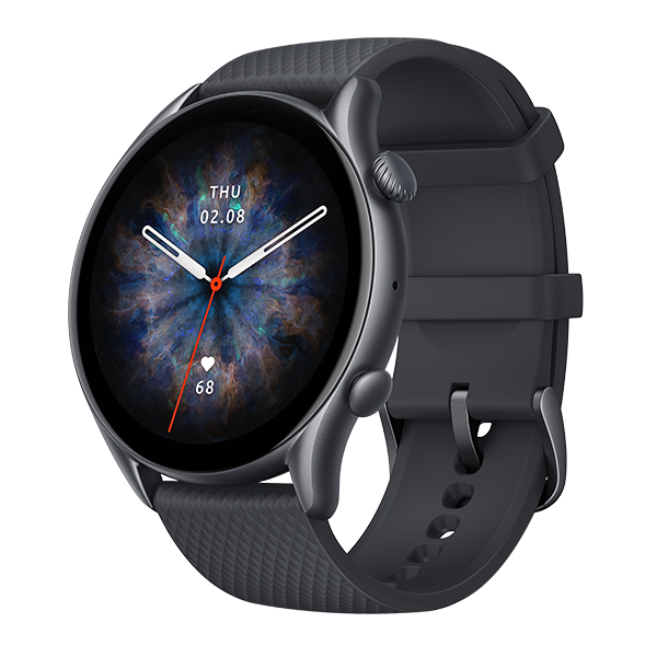 Amazfit GTR 3 PRO Black Ultra HD AMOLED Display; 12 day battery life;1.45"; 150 watch face