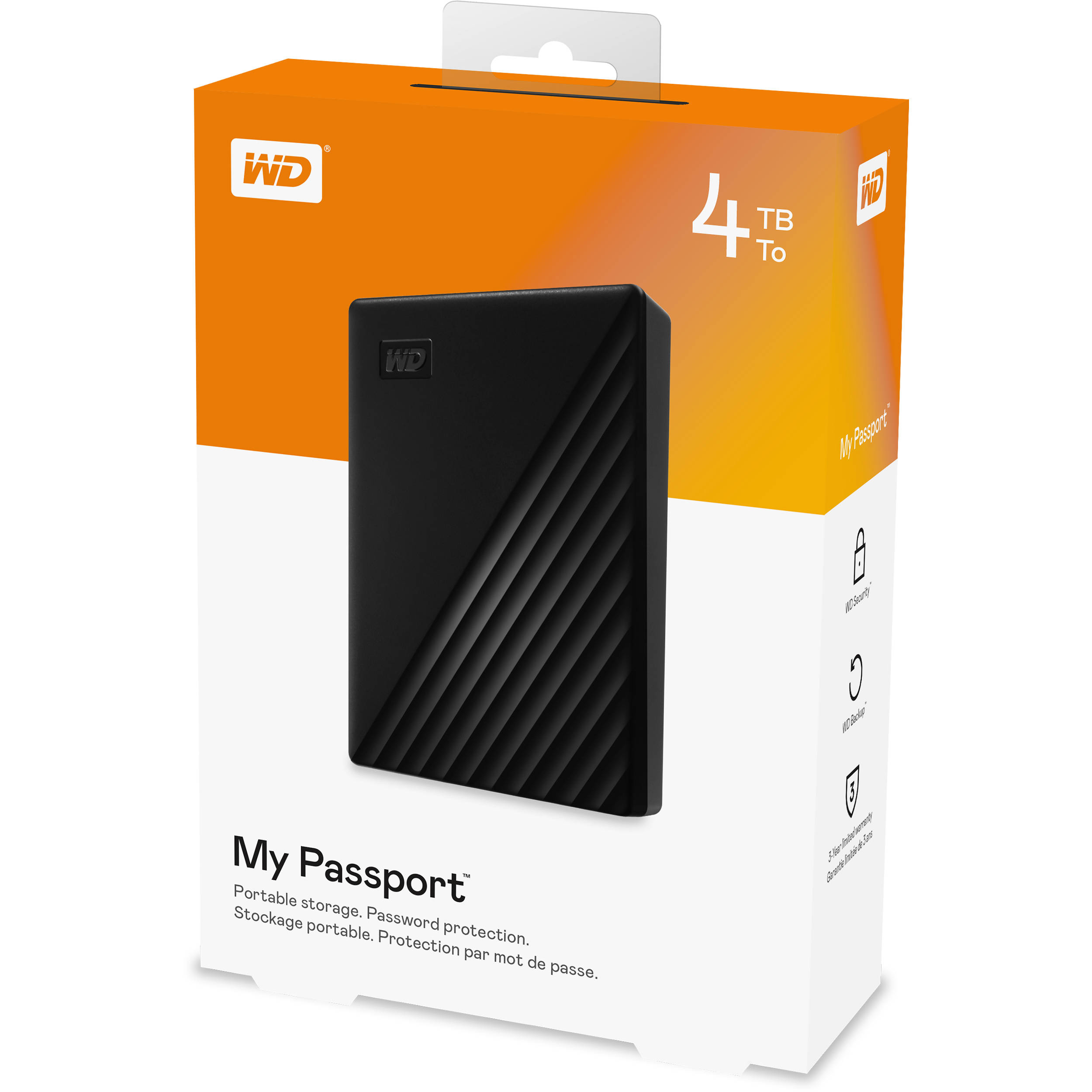 WD HDD 4TB My Passport Black - eksterni disk