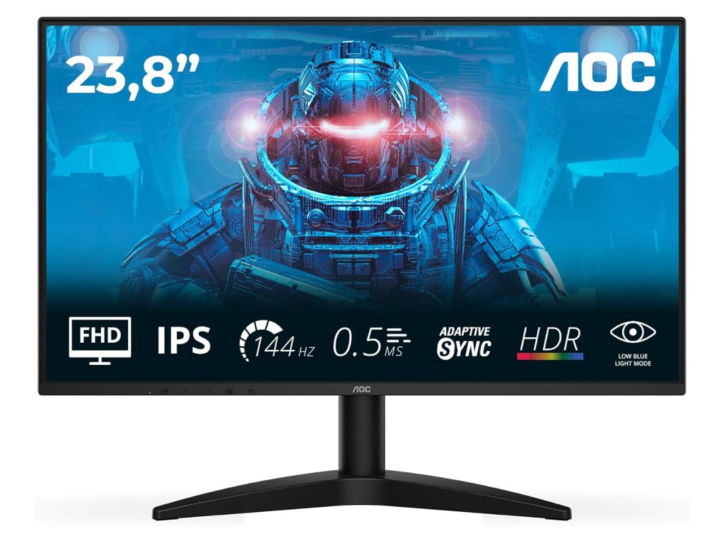 AOC IPS Gaming Monitor 24B36X, 23.8", Full HD 1920x1080, 144Hz, 0.5 ms, 1500:1, HDMI/DP