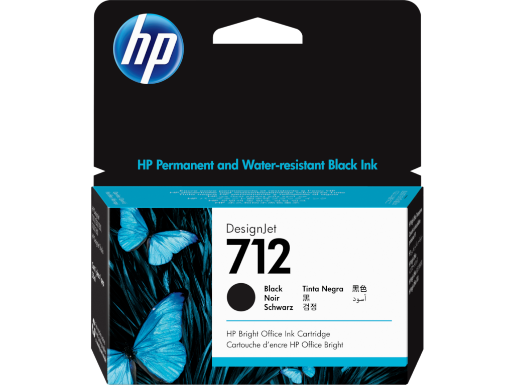 HP 712 38-ml Black DesignJet Ink Cartridge