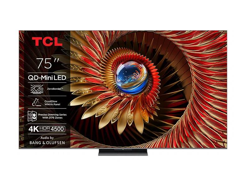 TCL 75"C8K 4K QD-Mini LED TV144Hz Google TV; ZeroBorder;Audio BANG & OLUFSEN; HDR Premium 5000;