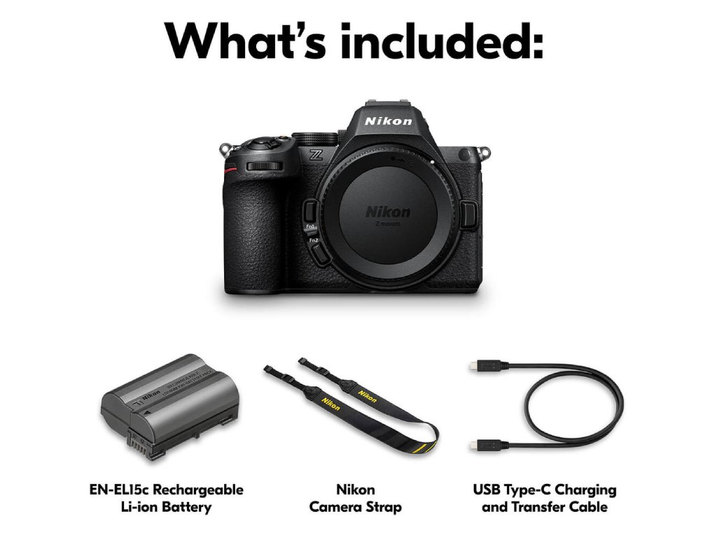 NIKON Z5 II Mirrorless Camera Body, 4K/60p, Full Frame 24.5 MP BSI-CMOS, 3.2" LCD