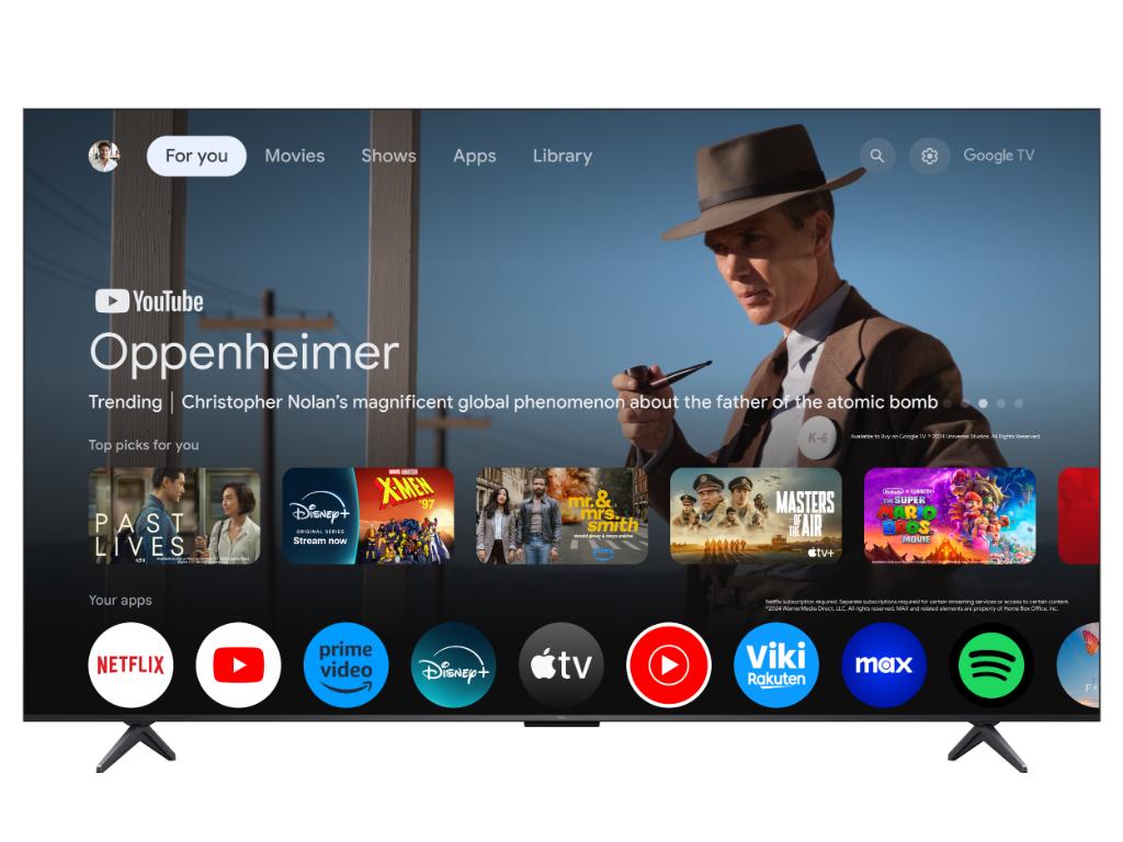 TCL 85C6K mini LED TV 85" ultra HD, Google TV smart, 512 Local Dimming Zones, 144Hz, Onkyo 2.1