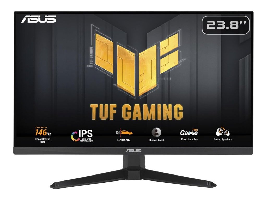ASUS TUF Gaming IPS Monitor VG249QE5A 23.8", Full HD 1920x1080, 146Hz, 1ms,Speaker 2Wx2,DP/HDMI,Tilt