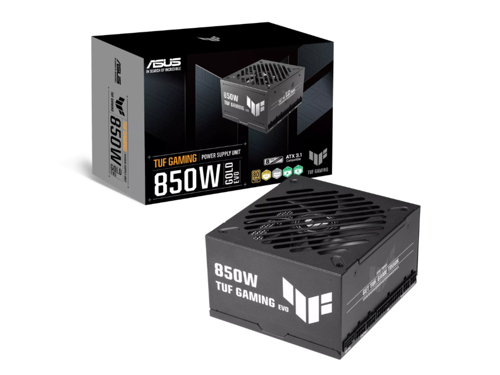ASUS PSU 850G TUF Gaming EVO Gold, 850W, ATX3.1, 80plus Gold