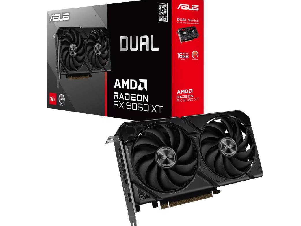 ASUS VGA DUAL-RX9060XT-16G 16GB GDDR6, 128-bit, 2x DP, 1x HDMI