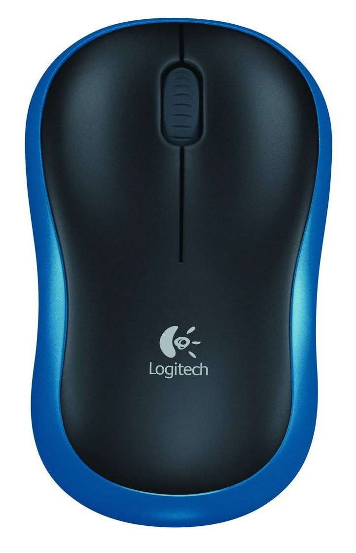 LOGITECH M185 Compact Wireless Mouse, 2.4 Ghz, 1000 dpi, 1 x AA Battery, 10 m, Blue