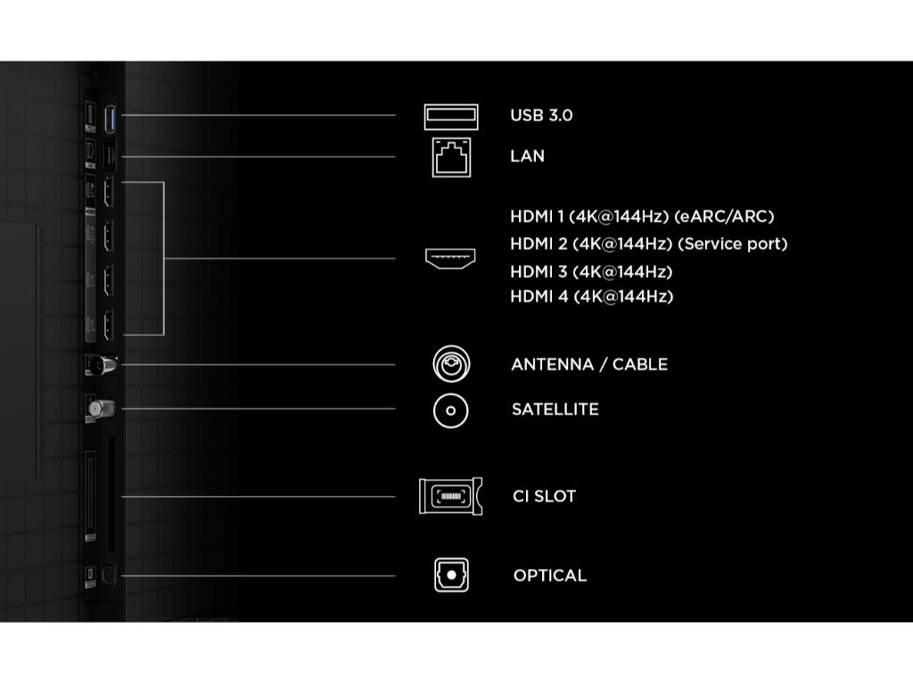 TCL 98"C8L 4K SQD-Mini LED;UHD 144Hz/288Hz FHD Google TV;B&O, 4032 zones, 6000 nits; Zeroborder
