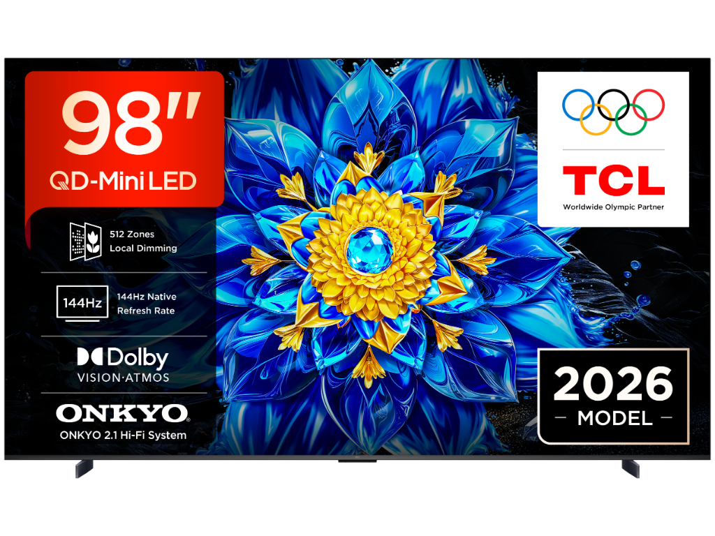 TCL 98"P8L 4K QLED Google TV;QD-Mini LED Dimming 144Hz;512 zones, 1000 nits, Onkyo 2.1ch