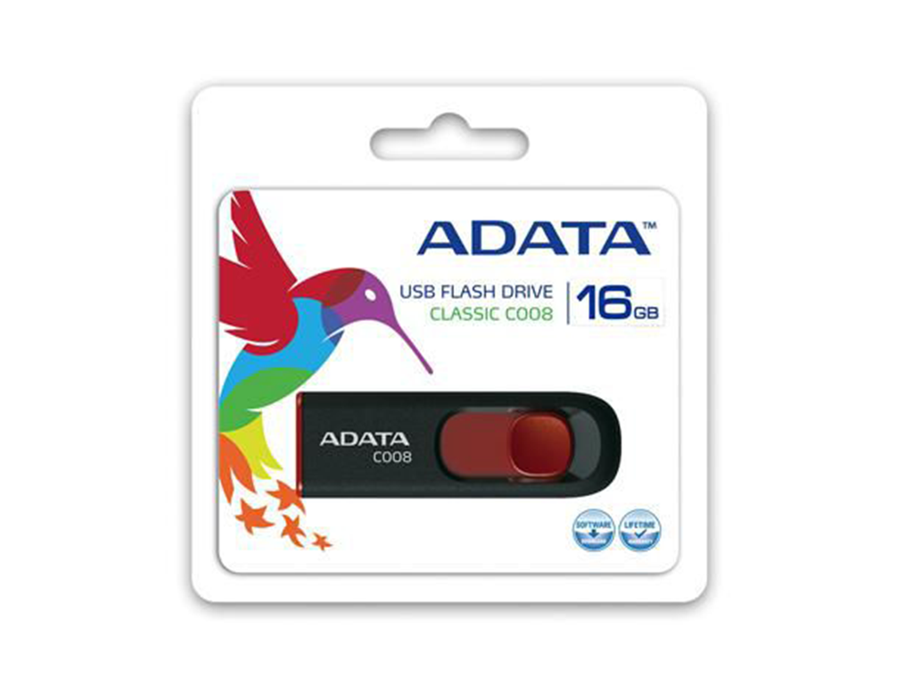 ADATA UFD 16GB C008 Black USB 2.0, R/W: 30/10MBps