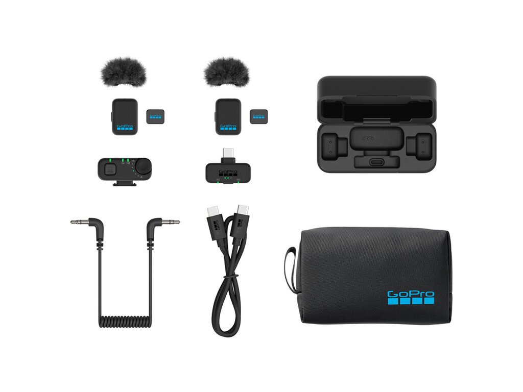 GoPro Wireless Mic Complete Kit, 2 Clip-On Transmitters w/ Built-In Mics