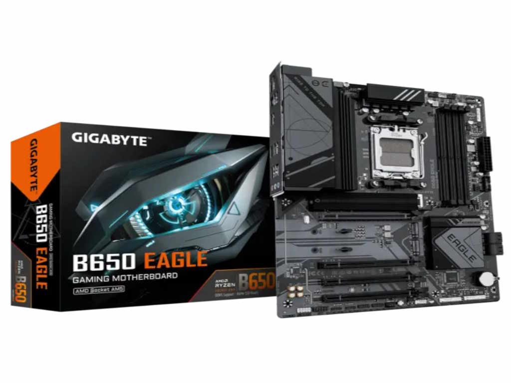 Gigabyte MB B650 Eagle AM5; 4xDDR5; up to 256GB, (up to 7600MHz); 4x SATA,3xM.2, DP, HDMI