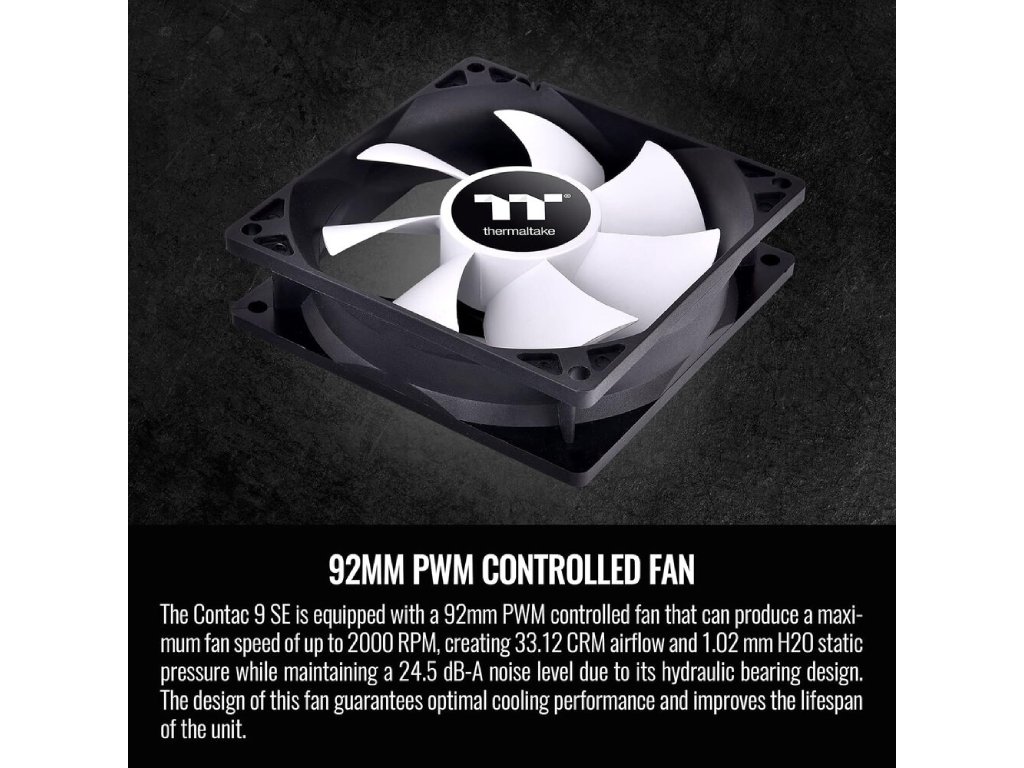 THERMALTAKE Contac 9 SE CPU Cooler 92mm PWM, 120 W, PWM 800-2000 RPM, 4 pin PWM, INTEL/AMD
