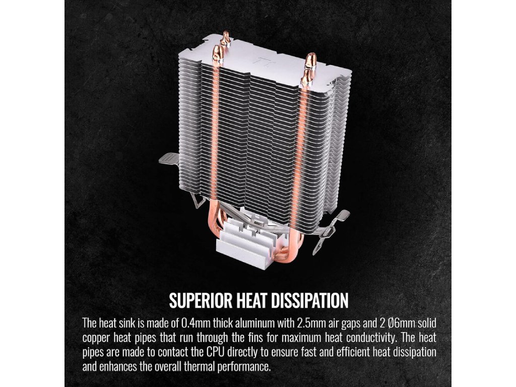 THERMALTAKE Contac 9 SE CPU Cooler 92mm PWM, 120 W, PWM 800-2000 RPM, 4 pin PWM, INTEL/AMD
