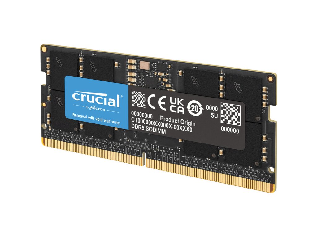 CRUCIAL SODIMM 32GB DDR5 5600 MHz, Laptop Memory, CL46, 1.1V, 262-Pin
