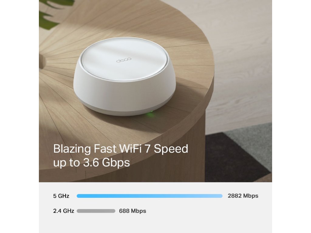 TP-LINK DECO BE22(2-pack) BE3600 Whole Home Mesh WiFi 7 System,2 1Gbps, Router/AP Mode,Up to 420 m2