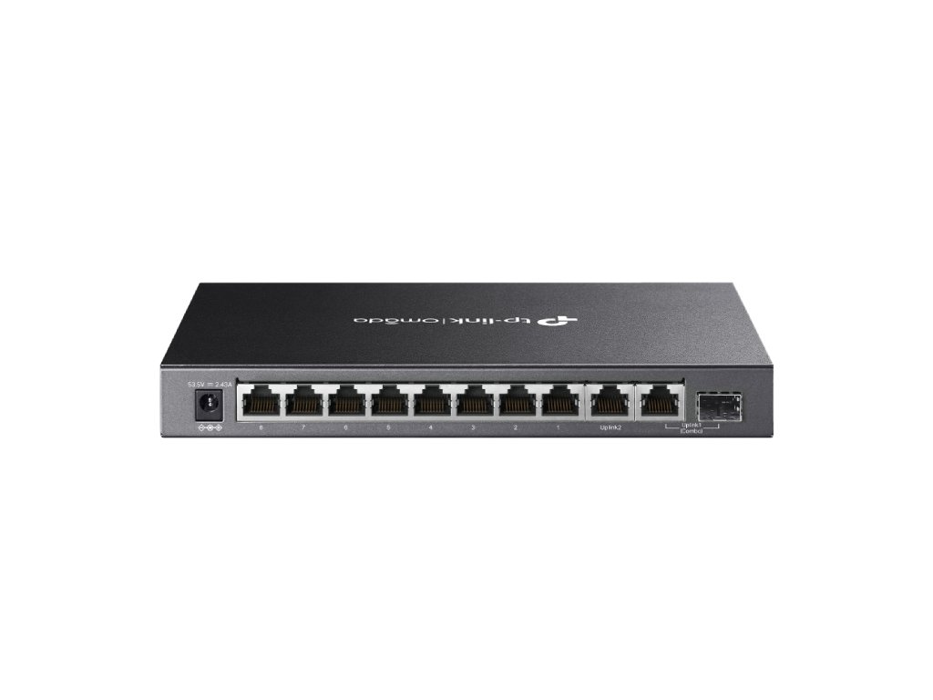 TP-LINK DS110GMP Omada 10-Port Gigabit Unmanaged Desktop Switch with 8-Port PoE+, 123W PoE budget
