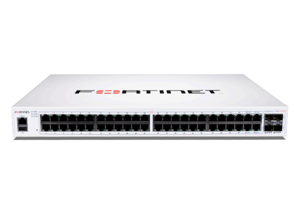 FortiSwitch 148F-FPOE 48x1Gbe/4xSFP+/740W PoE/Rack Layer 2+