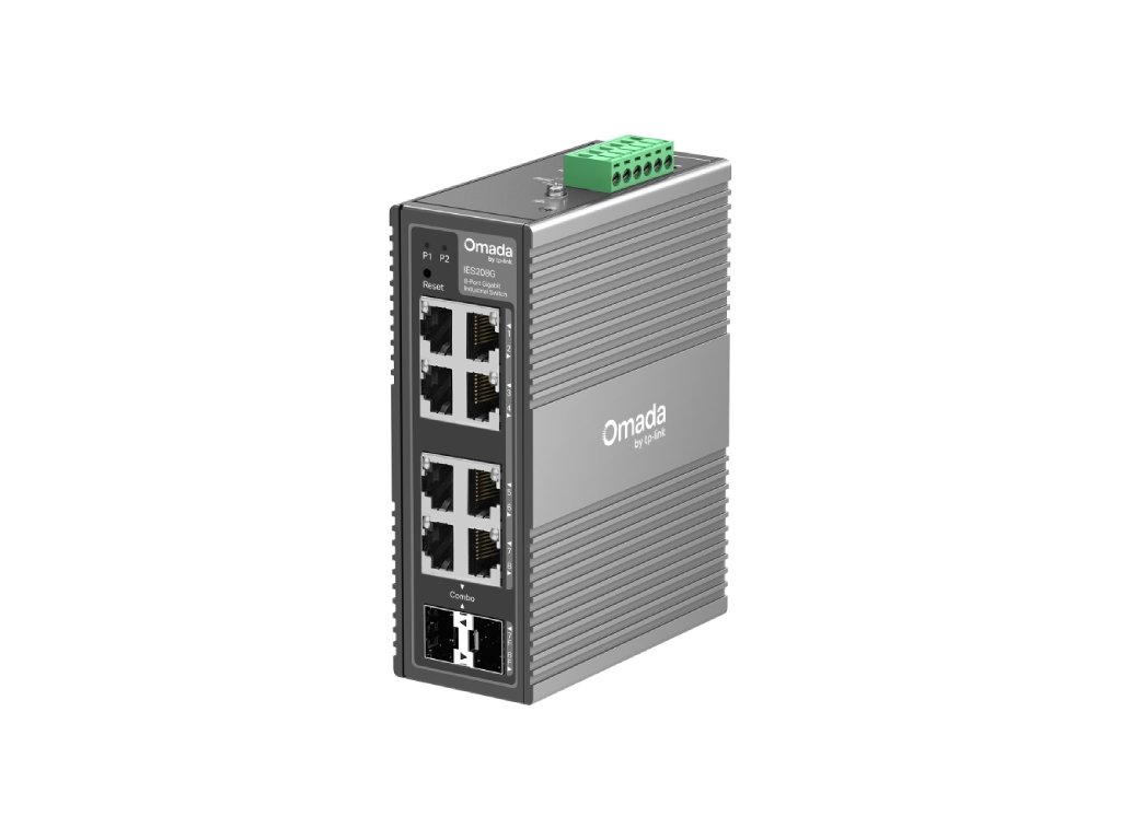 TP-LINK IES208G Omada 8-Port Gigabit Industrial Easy Managed Switch, Durable IP40 Aluminum Casing
