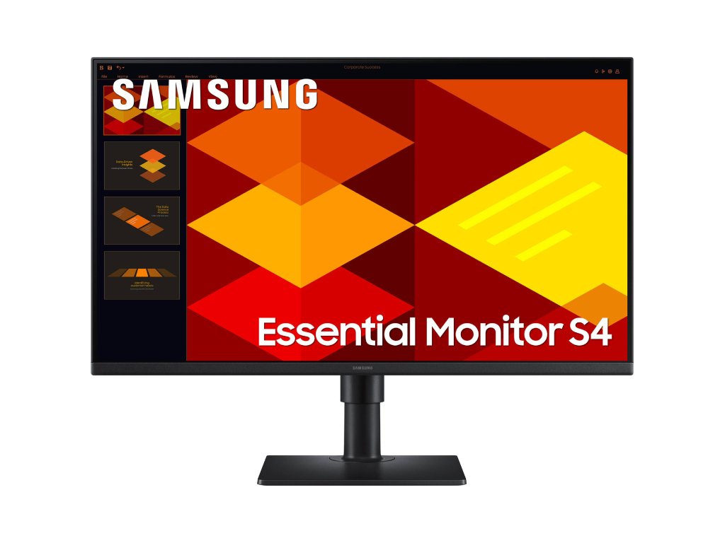 SAMSUNG Essential IPS Monitor S4, 23.8", FHD 1920 x 1080, 100Hz, 5 ms, DP/HDMI*2/USB Hub, HAS, PIVOT